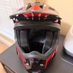 Red and Black Motorcycle Helmet
